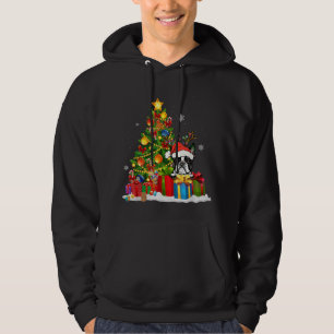 Moletom Engraçado Boston Terrier Árvore de Natal Light Dog