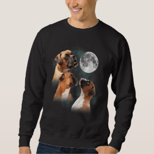 Moletom Engraçado Cachorro Três Boxer No Boxer Da Lua