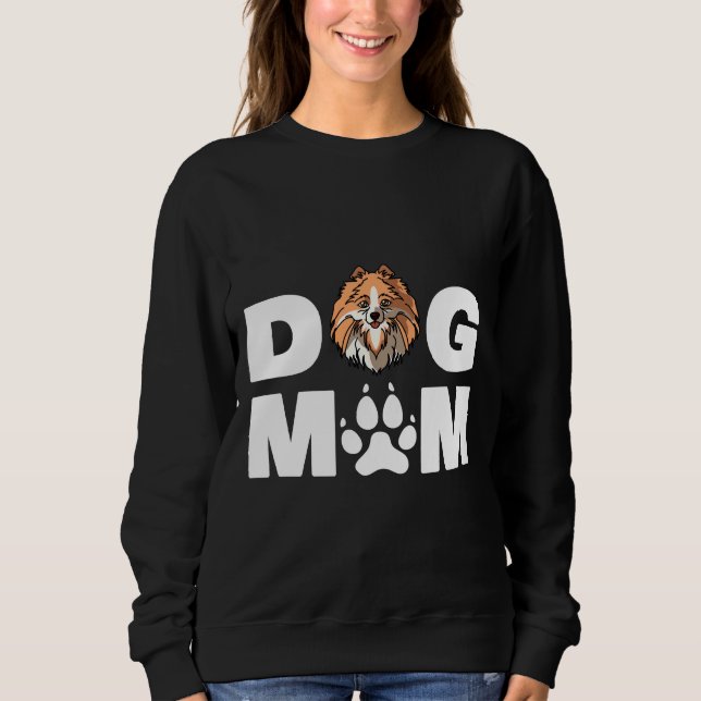 Moletom Engraçado Cão Pomerano Mãe Amor R (Frente)