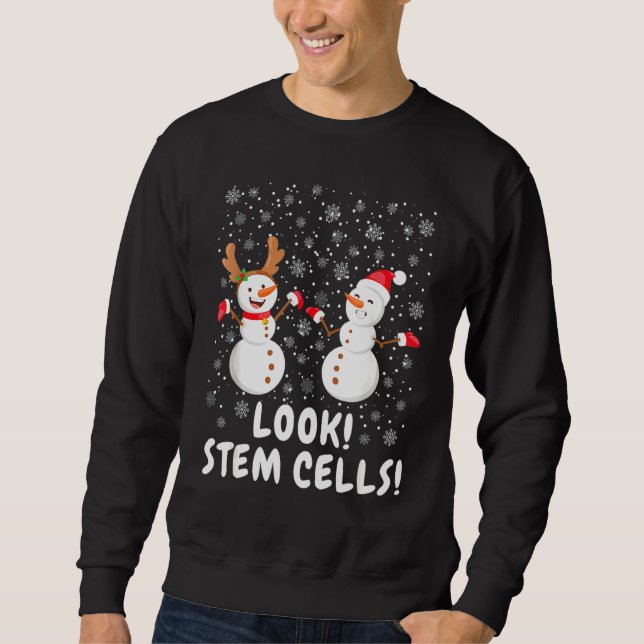 Moletom Engraçado Cell Snowman - Ciência de Natal (Frente)