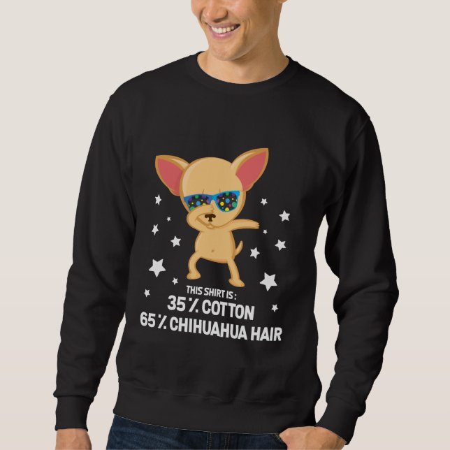 Moletom Engraçado Chihuahua Dabbing Dog Hair algodão (Frente)