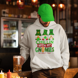 Moletom Engraçado Chillin com Dia de São Patrício de Gnomi