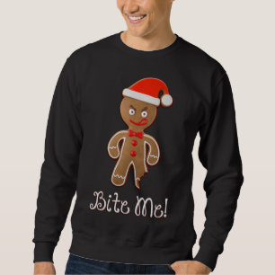 Moletom Engraçado Citação de Natal Dizendo Mordida De Pão