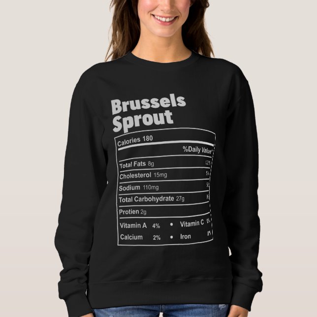 Moletom Engraçado Comida de Ação de Graças Bruxelas Sprout (Frente)