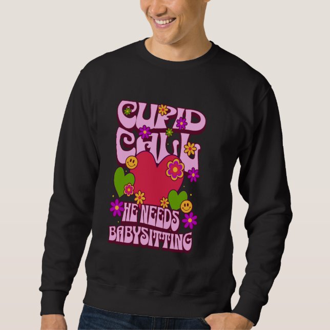 Moletom Engraçado Cupido Enchimento Sentindo Humor Jogando (Frente)