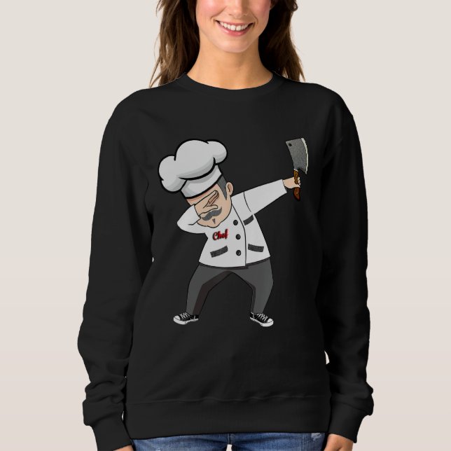 Moletom Engraçado Dabbing Chef TShirt Dab Chef Pai Gift Cu (Frente)