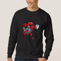 Engraçado Dabbing Heart Quarantine Mask Roupa Dab