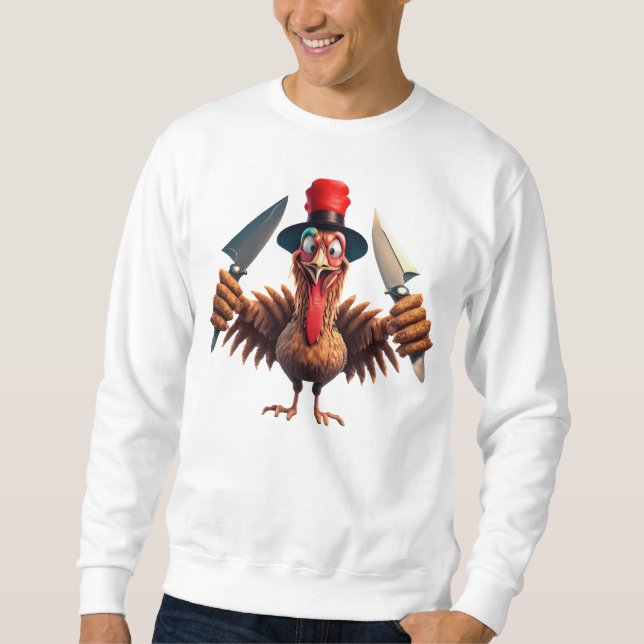 Moletom Engraçado Dia de Ação de Graças - Vingança da Turq (Frente)