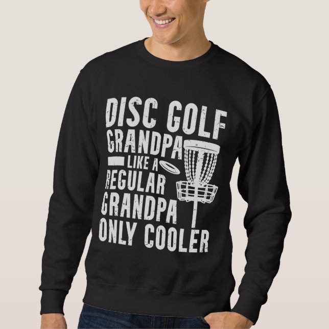 Moletom Engraçado Disco Frisbee Golf Avô Frolf Disco Golfe (Frente)