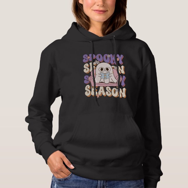 Moletom Engraçado Dizer Spooky Season Halloween Professor  (Frente)