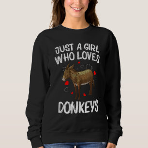 Moletom Engraçado Donkey Para Mulheres Meninas Mule Agricu