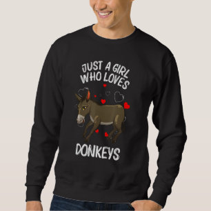 Moletom Engraçado Donkey Para Mulheres Meninas Mule Agricu