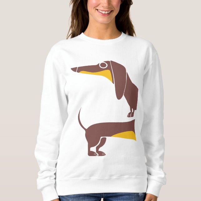 Moletom Engraçado e fofo dachshund para os pais de cães lo (Frente)