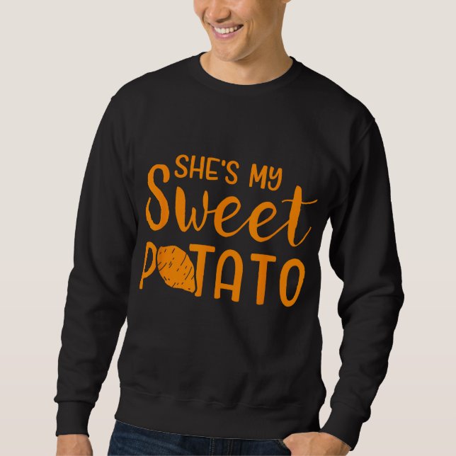 Moletom Engraçado ela é minha batata doce combinando o agr (Frente)
