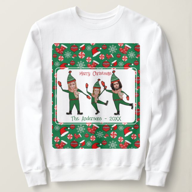 Moletom Engraçado Elf Sua Família Feia De Natal (Frente do Design)