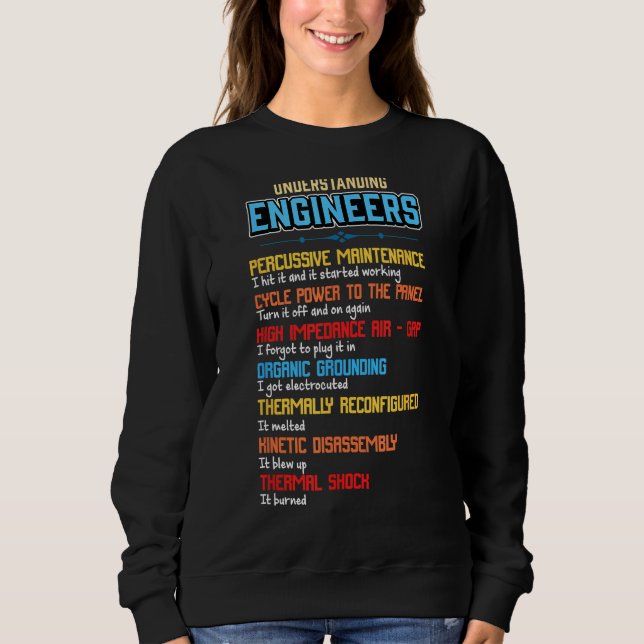 Moletom Engraçado entender Engenheiros e engenheiros engra (Frente)