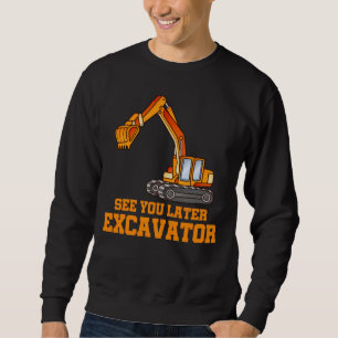 Moletom Engraçado Escavador Boys Toddler