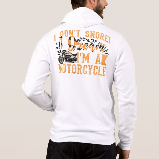 Moletom Engraçado eu não ronco eu sonho eu sou um presente (Verso)