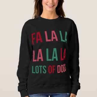 Moletom Engraçado Fa la la muitos cães Cachorro de Natal L