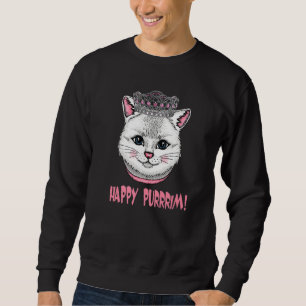 Moletom Engraçado Feliz Purrrim Rainha Esther Cat Purim Ju