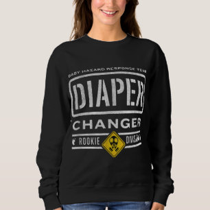 Moletom Engraçado Fralda Changer Duty - esperando Novo pap