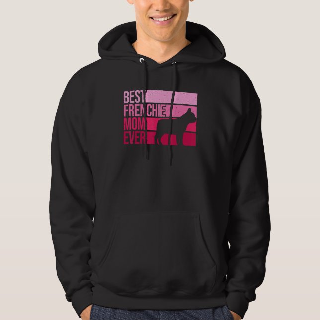 Moletom Engraçado Frenchie Mãe Para Mulheres Meninas Franc (Frente)