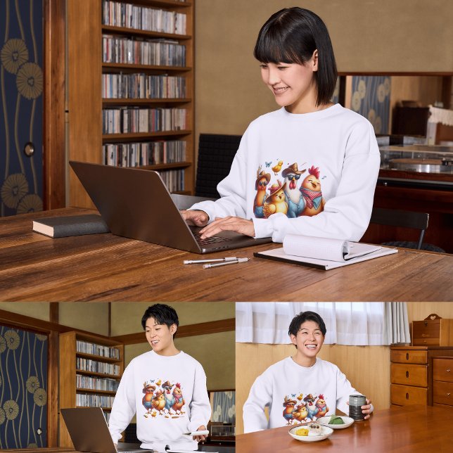 Moletom Engraçado Galinha por seu amante de frango (Criador carregado)