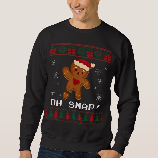 Moletom Engraçado, gengibre doce de Natal (Frente)