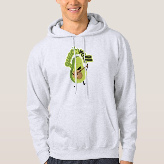 Moletom Engraçado Guac e Roll Avocado Hoodie (Frente)