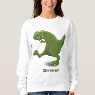 Moletom Engraçado humor de desenho animado de T rex dinoss