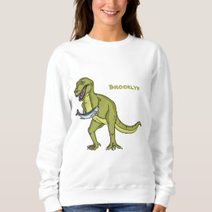 Moletom Engraçado ilustração do dinossauro T rex