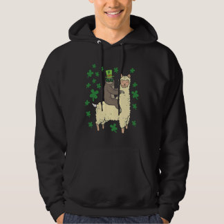 Moletom Engraçado Irlandês Sloth Llama St Patricks
