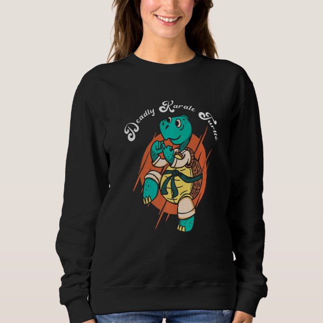 Moletom Engraçado Karate Turtle Mortal Tortoise Combate Es (Frente)