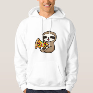 Moletom Engraçado Kawaii Chibi Preguiça com Pizza � Desenh