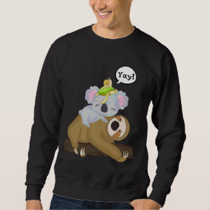 Moletom Engraçado Lento Movimentação Lenta Turtle Koala Sn