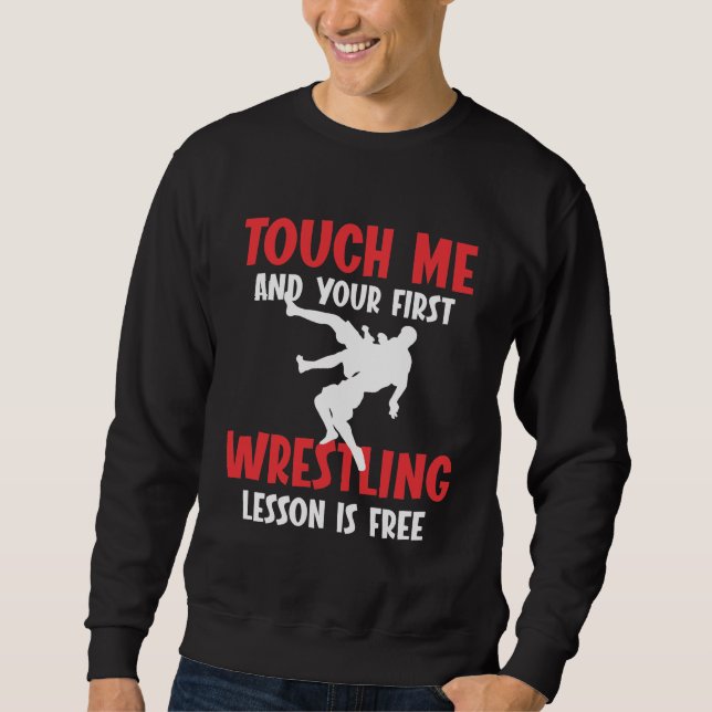 Moletom Engraçado Luta treinador Lesson Wrestler Humor (Frente)