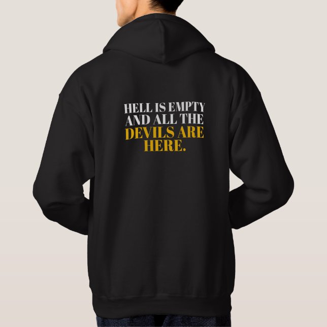 Moletom Engraçado Na moda de Texto Personalizado Moderno H (Verso)