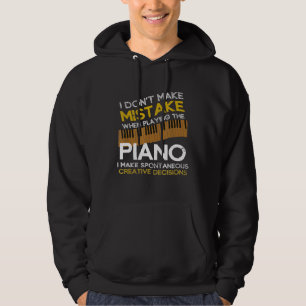 Moletom Engraçado Não Cometer Erro Ao Tocar Piano