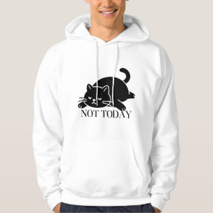 Moletom Engraçado Não Hoje Gato Introvertido Humor