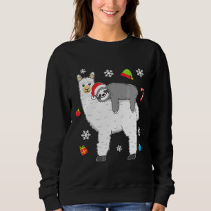 Moletom Engraçado Natal Fluffy Animal Riding Llama