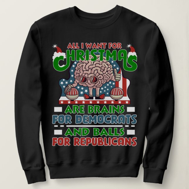 Moletom Engraçado Natal Sarcasmo Político (Frente do Design)