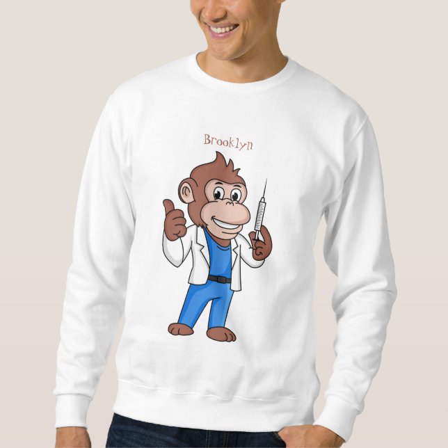 Moletom Engraçado orangotango macaco (Frente)