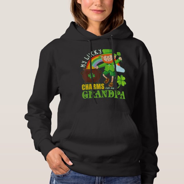 Moletom Engraçado Paddy Day St Patricks Sortudos Charme Me (Frente)