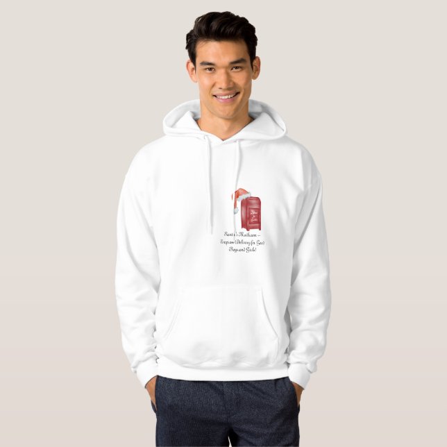 Moletom Engraçado Pai Natal Hoodie | Papais noeis Mailroom (Frente Completa)