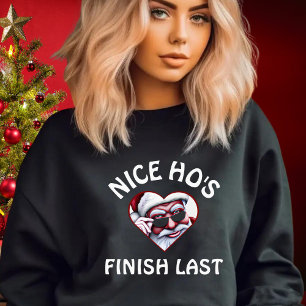 Moletom Engraçado Papai Noel Belo Termo de Ho no Natal pas