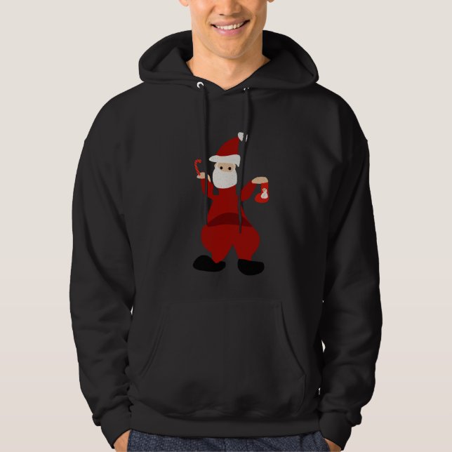 Moletom Engraçado Papai Noel Hoodie (Frente)