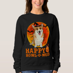 Moletom Engraçado Pembroke Welsh Corgi Halloween Feliz