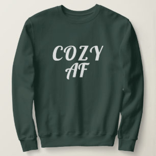 Moletom Engraçado personalizável COZY AS F**K design gráfi