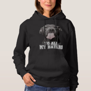 Moletom Engraçado Pitbull Para Todos Os Meus Odiadores Cam