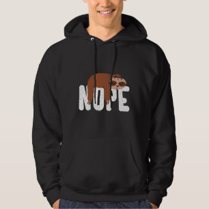 Moletom Engraçado preguiçoso Nope Bonito Sloth